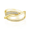 14K Yellow Gold Fashion Diamond Bypass Ring