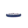 18K White Gold Eternity Band With Blue Sapphires