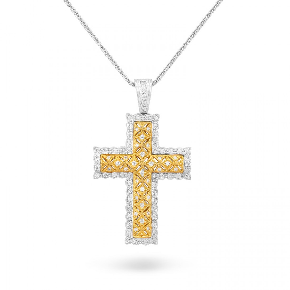 9ct Two-Tone Cross Necklace – Bannon Jewellers