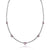 18K White gold hearts necklace with diamonds and pink sapphires