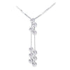 18K White Gold Dangle Necklace With Diamonds