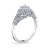 18K White Gold Diamond Engagement Ring