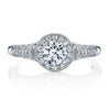 18K White Gold Diamond Engagement Ring