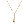 18K Rose Gold Chandelier Diamond Necklace With Corrals