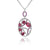 18K White gold diamond necklace with sapphire and tourmaline