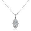 18K White gold pendant necklace with diamonds.