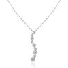 18K White gold necklace with diamonds.