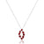 18K White gold necklace with diamonds and ruby