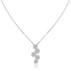 18K White gold halo diamond necklace