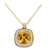 18K YELLOW GOLD PENDANT NECKLACE WITH DIAMONDS SAPPHIRES AND CITRINE
