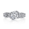 18K White Gold Halo Diamond Engagement Ring