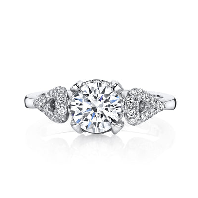 18K White Gold Halo Diamond Engagement Ring