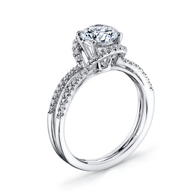 18K White Gold Diamond Engagement Ring