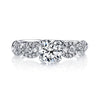 18K White Gold Diamond Engagement Ring