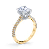 18K YELLOW GOLD PAVE OVAL ENGAGEMENT RING