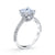 18K White Gold Pave Princess Engagement Ring
