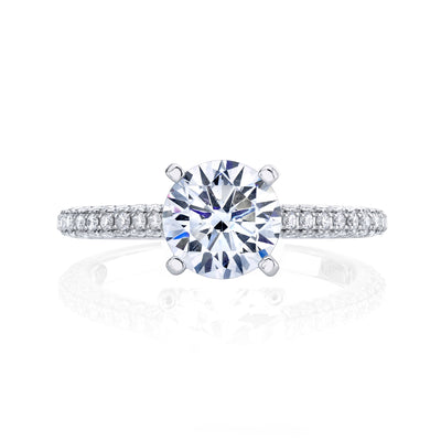 18K White Gold Diamond Engagement Ring