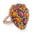 18K Rose Gold Fashion Diamond Citrine And Tourmaline Ring