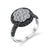 18K White Gold Black And White Diamond Fashion Ring