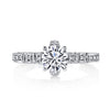 18K White Gold Diamond Engagement Ring