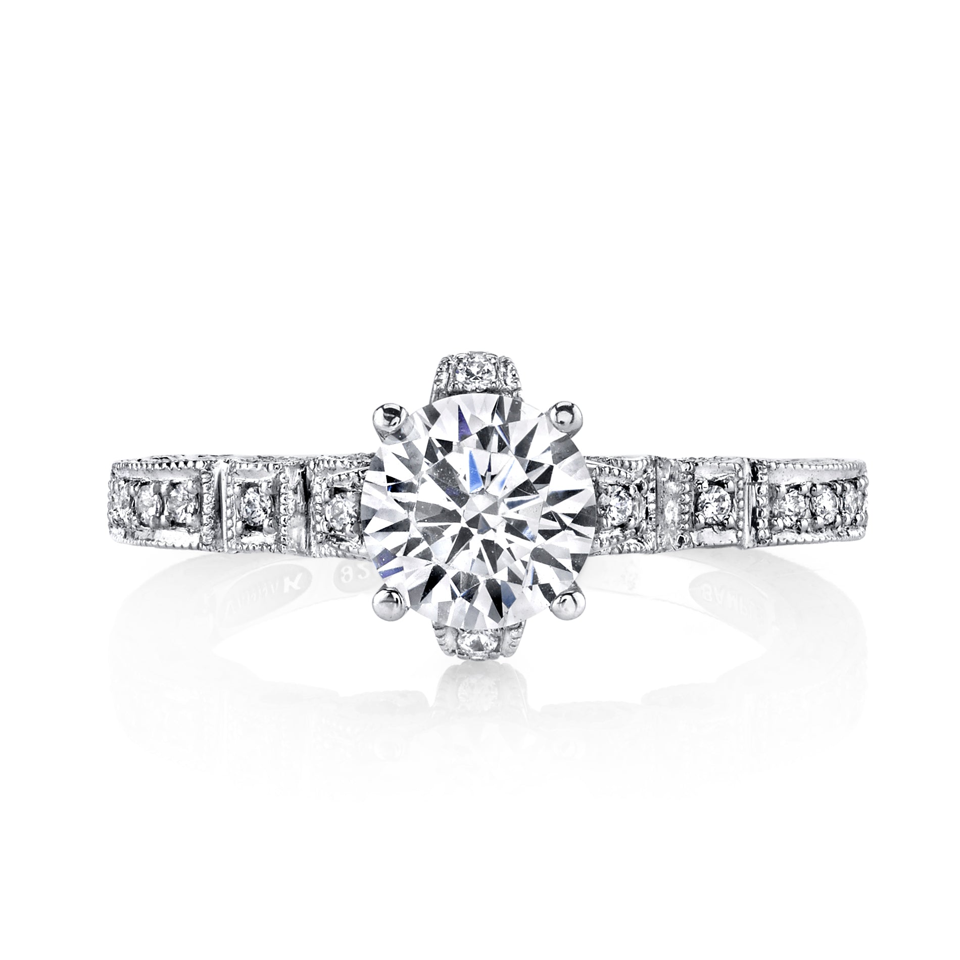 Diamond Solitaire Tension Two Stone Ring Platinum (1.00ct)
