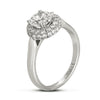 18K White Gold Halo Diamond Engagement Ring