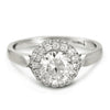 18K White Gold Halo Diamond Engagement Ring