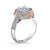 18K Two Tone Halo Diamond Engagement Ring