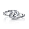 18K White Gold Diamond Engagement Ring