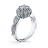 18K White Gold Signature Crown Diamond Engagement Ring
