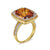 18K YELLOW GOLD RING WITH DIAMONDS SAPPHIRES AND CITRINE