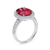 18K White Gold Ring With Diamonds And Tourmaline