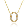 14K Yellow Gold Armenian Initial Diamond Necklace