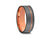 8MM BRUSHED GRAY Tungsten Wedding Band ROSE GOLD CENTER AND ROSE GOLD INTERIOR