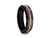 6MM BRUSHED GRAY TUNGSTEN WEDDING BAND ROSE GOLD CENTER AND BLACK INTERIOR