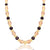 14K Yellow gold beaded necklace with amethyst and rose quartz