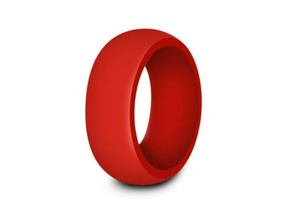 Men's Silicone Ring  - Cross Fit - Rubber Ring - Active Life Style - Flexible - Wedding Band - Silicone Ring - Comfort Fit  8mm - Vantani Wedding Bands