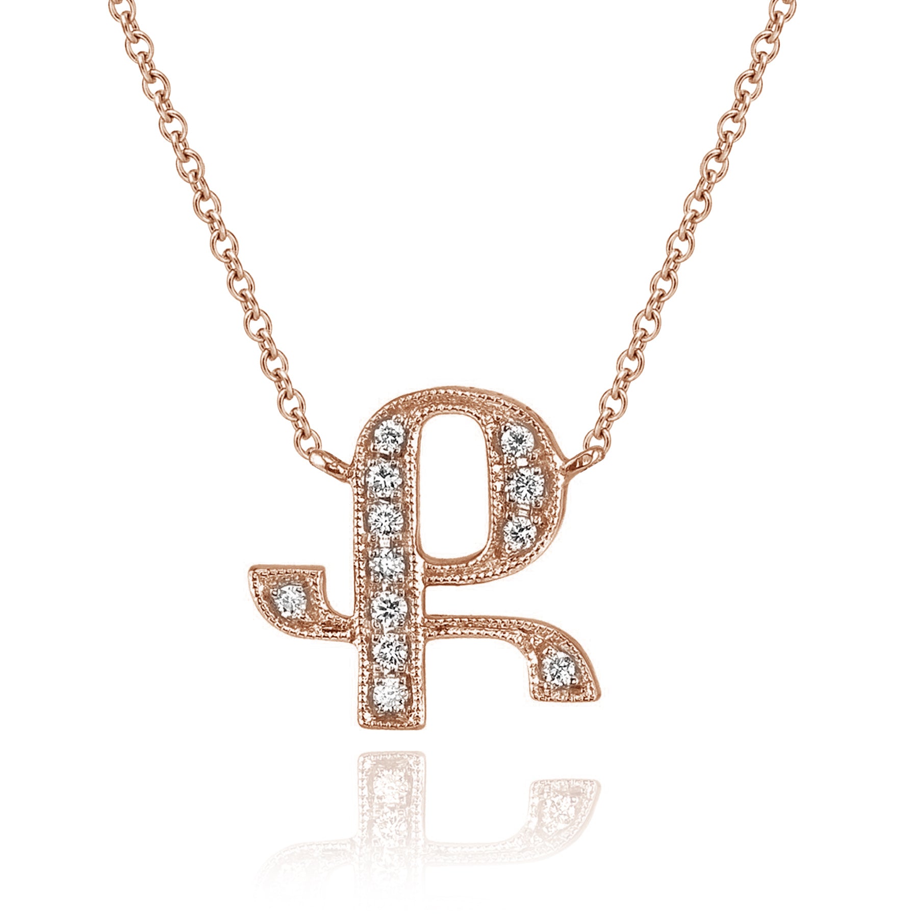 the little letter necklace in rose gold – dalla nonna llc