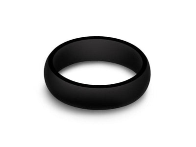 Ladies Silicone Ring - Cross Fit - Active - Flexible - Girl's Rubber Ring - Wedding Band - Silicone Ring - Comfort Fit  6mm - Vantani Wedding Bands