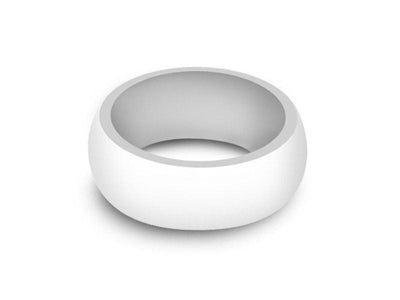 Men's Silicone Ring - Cross Fit - Rubber Ring - Active Life Style - Flexible - Wedding Band - Silicone Ring - Comfort Fit 8mm - Vantani Wedding Bands