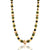 14K Yellow gold beaded necklace with jade and onyx