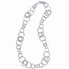 STERLING SILVER CIRCLES LONG NECKLACE