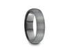 Brushed Tungsten Wedding Band - Gray Gunmetal - Engagement Ring - Dome Shaped - Comfort Fit  6mm - Vantani Wedding Bands
