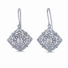 STERLING SILVER DANGLE EARRINGS WITH CENTER CZ