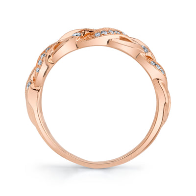 14K Rose Gold Fashion Diamond Ring