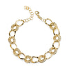 14K Yellow Gold Chain Link Bracelet 7" With Extension