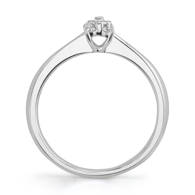14K White Gold Solitaire Diamond Engagement Ring