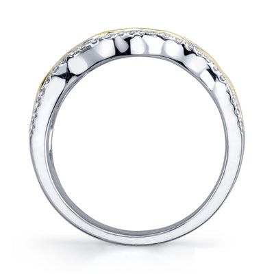 18K Two Tone Diamond And Ruby Fashion Ring