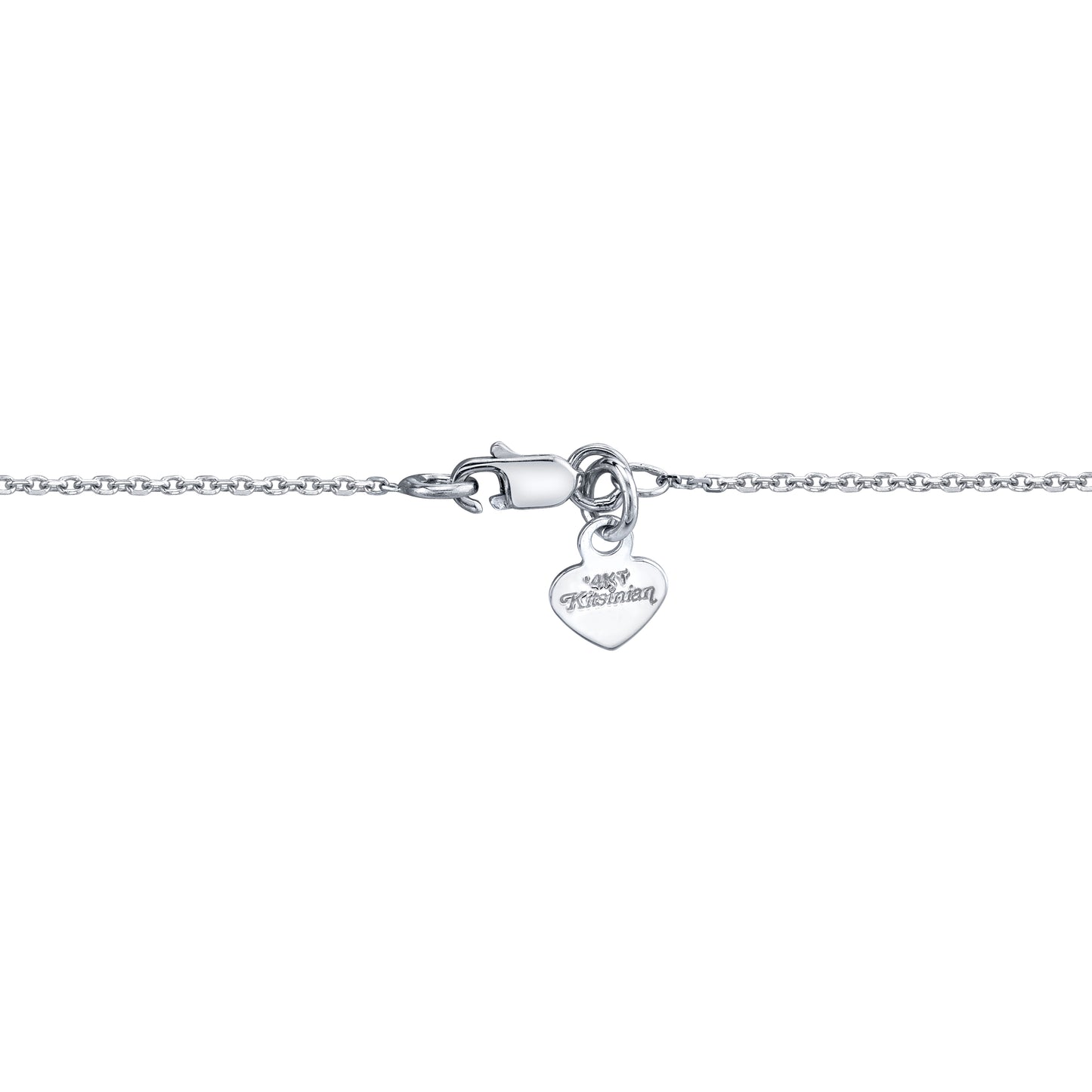14K White Gold Diamond Cross Necklace