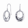 STERLING SILVER HIGH POLISH HAMMERED EARRINGS